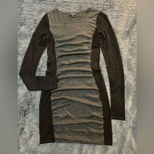 Express black&grey long sleeve dress